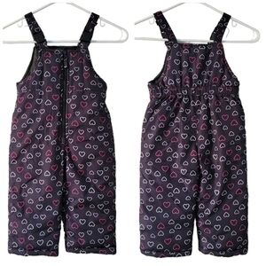 FADED GLORY Heart Printed Snow - Ski Bib / Size 2T